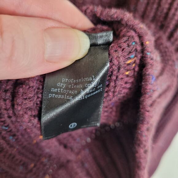 Rag and Bone purple speckled ribbed sweater Size XS womens Cozy Grunge Classic - Picture 6 of 8